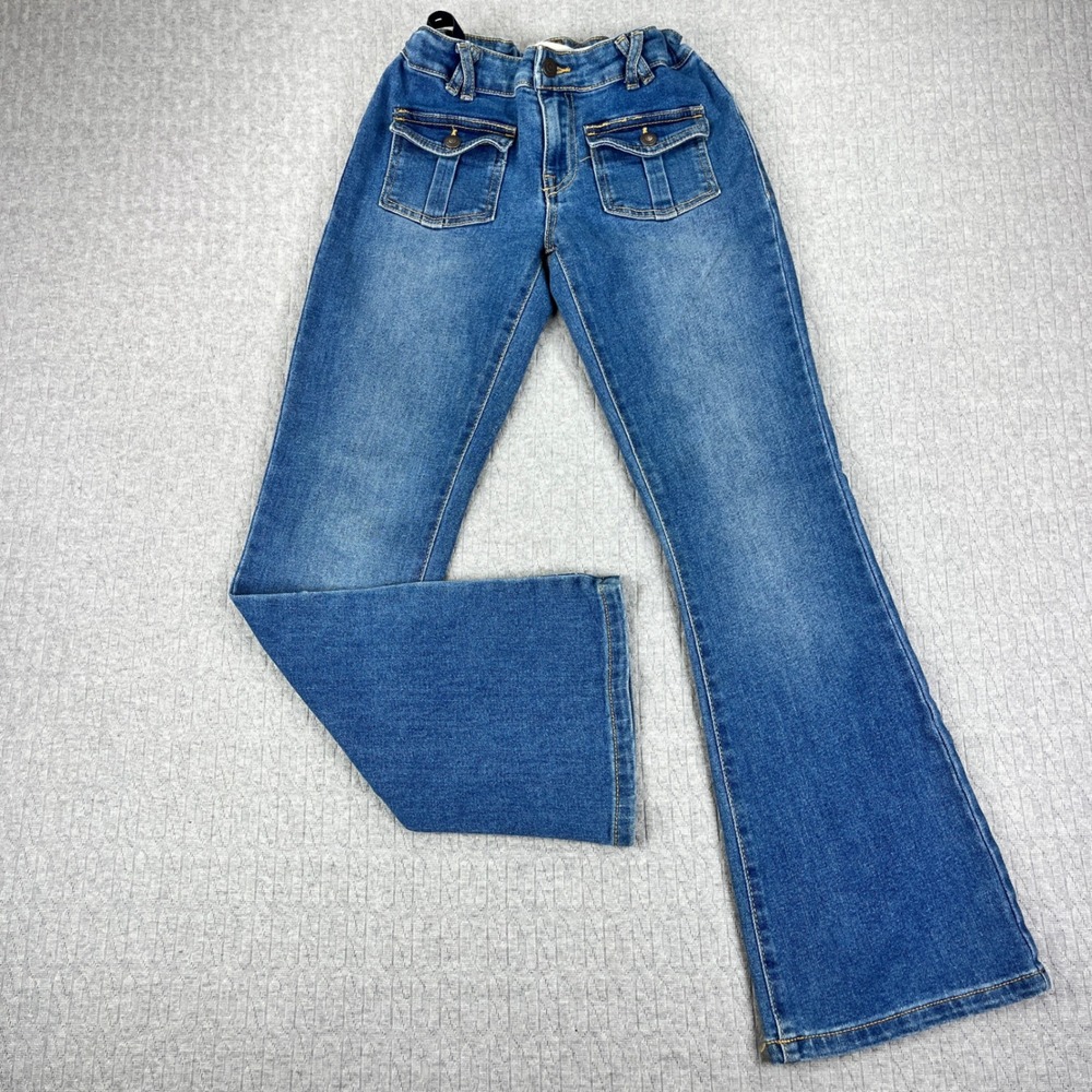 Levi's Bootcut Regular Rise Flare Jeans Women 14/24X28 Blue‎ Adjustable Waist